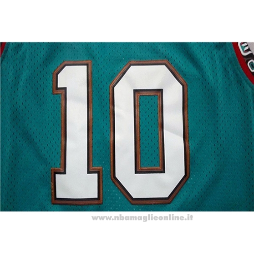Maglia Vancouver Grizzlies Mike Bibby NO 10 Historic Throwback Verde